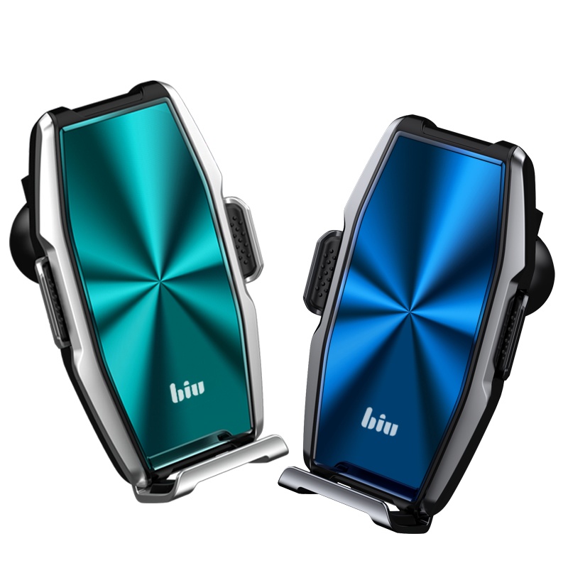 苏宁小Biu车载手机架汽车用无线充电器智能全自动感应苹果华为导航支撑支架出风口汽车上卡扣式车内万能尊享型盈翠绿