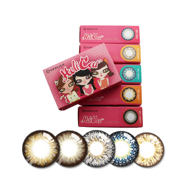 西米爱隐形眼镜美瞳彩色隐形眼镜Cime Eye GEOLICA holicat 惑丽猫系列年抛1片/盒，韩国进口美瞳网红