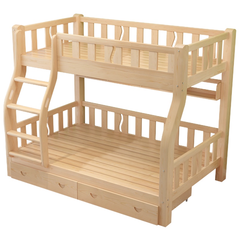 迅众 实木床松木上下床高低床母子床子母床双层床上下实木床上下铺宿舍双层床配送入户安装到位上130下150