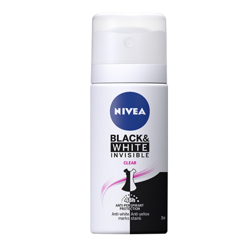 妮维雅黑白出众爽身气雾35ml止汗喷雾男女腋下净味清爽香氛干爽清新