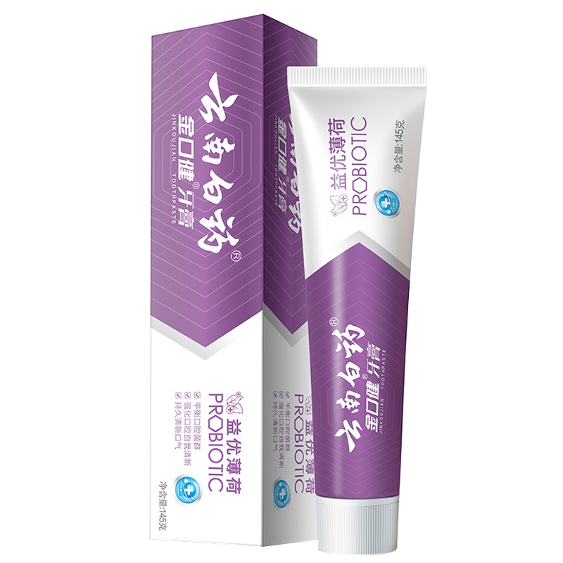 云南白药牙膏 金口健益优清新 激爽薄荷 105g