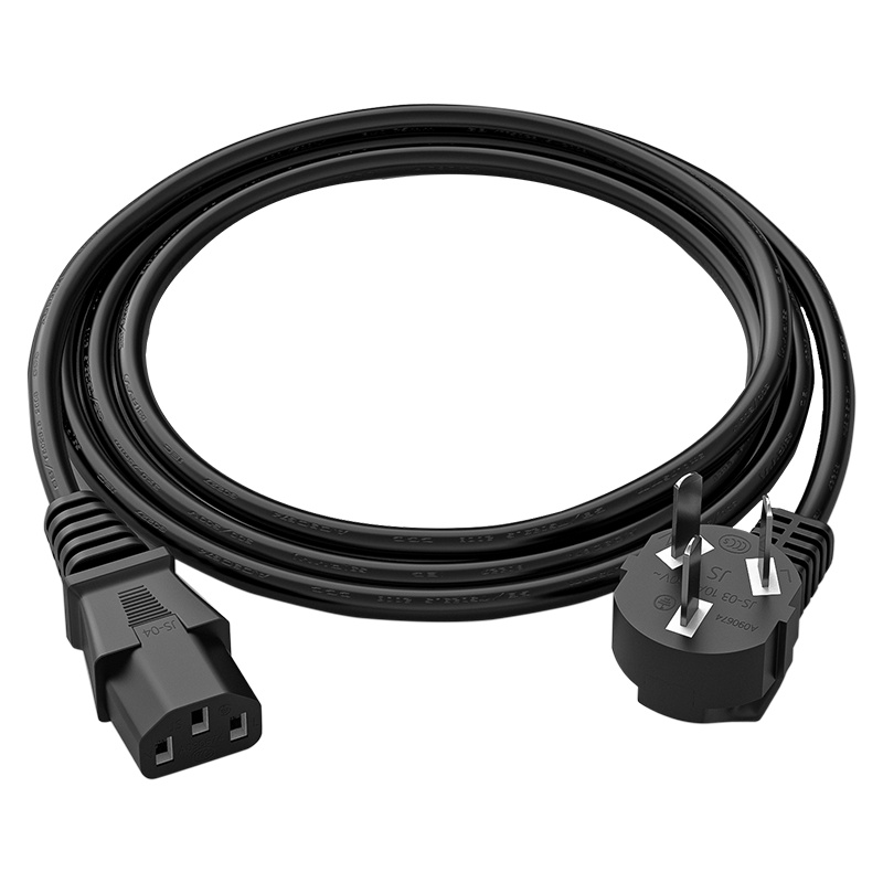 晶华 电脑主机电源线 品字尾国标三孔连接线 电脑主机显示器电饭煲打印机电热水炉插头 黑色1米 C510C