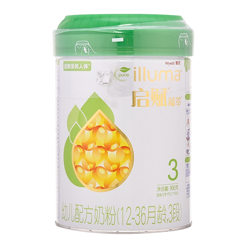 惠氏启赋(Wyeth illuma)启赋有机奶粉3段 有机蕴萃 12-36月幼儿配方奶粉 爱尔兰进口 900克