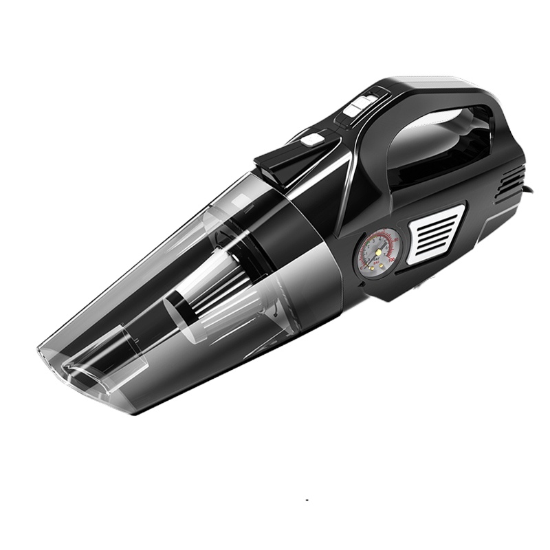 车载吸尘器无线充电大功率汽车用充气泵强力专用车内家两用四合一阿斯卡利吸尘器 [有线车用款]机械表★四合一多功能+收纳包