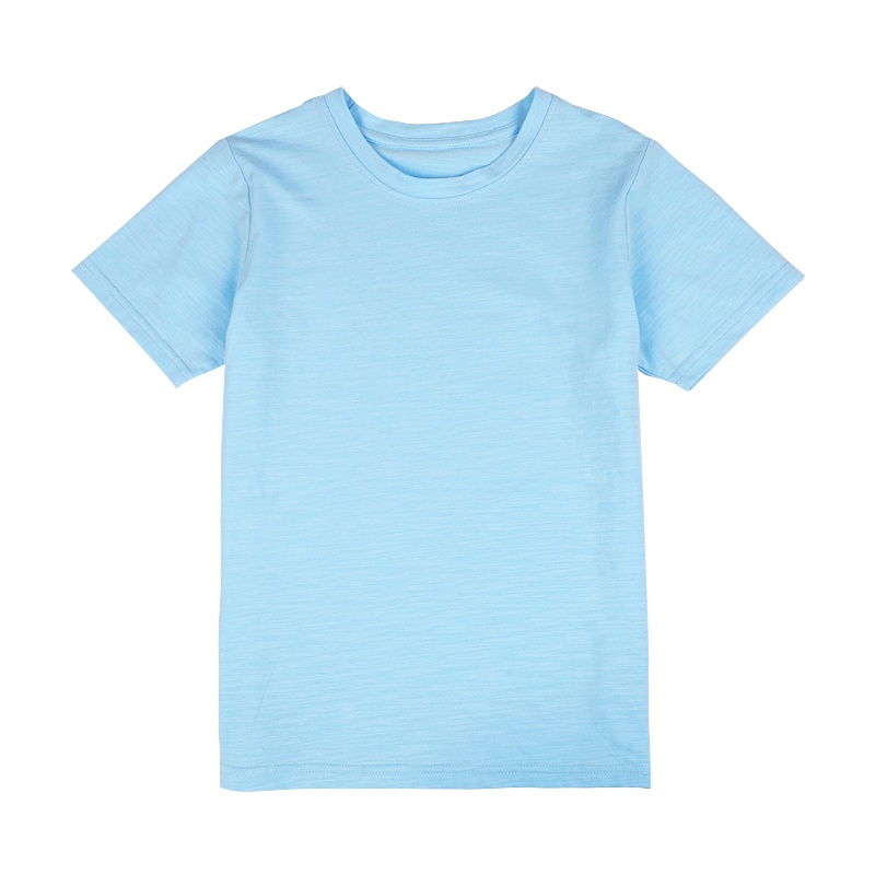 红豆2019年儿童短袖T恤竹节棉夏季薄款男童女童中大童小学生纯色短袖衫休闲儿童T恤