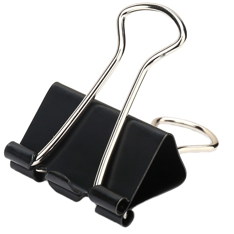 得力长尾票夹8564 黑色燕尾夹/鱼尾夹/资料试卷夹/夹子