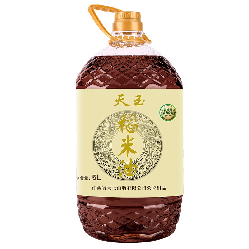 纯稻米油物理精炼米糠油 含谷维素食用油5L