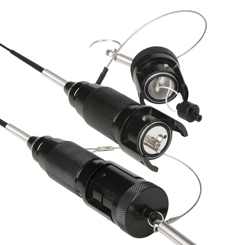 博扬 单模2芯室外TPU光缆转接线 金属防水车壁式TBE-005航空头-航空头 3米 BY-2S-YC3M