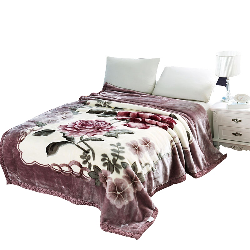 北极绒(Bejirog)家纺 拉舍尔毛毯被子冬季单双人毯子加厚保暖双层