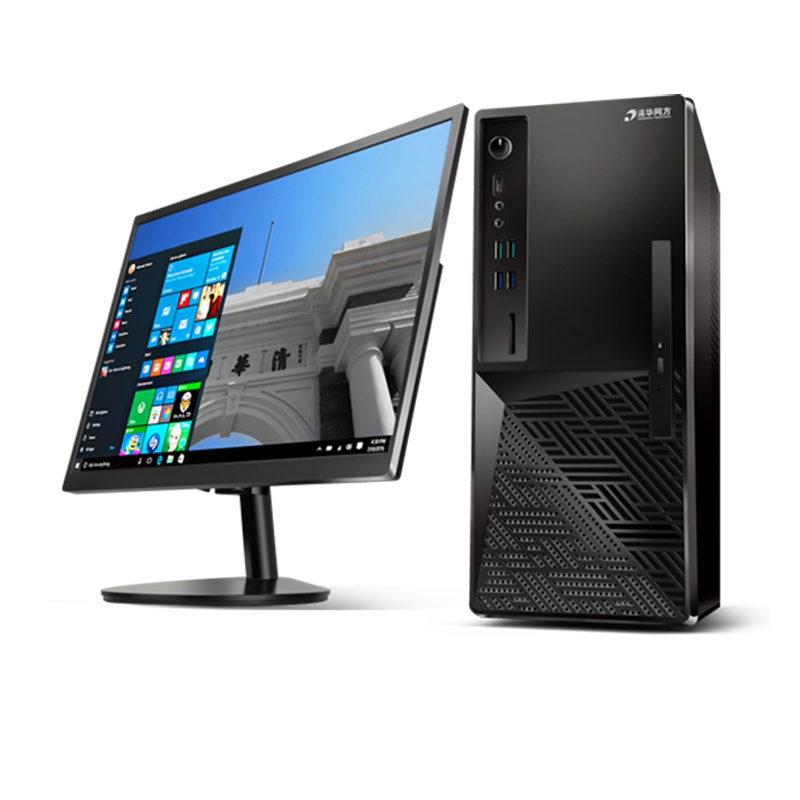 清华同方(TSINGHUA TONGFANG) 超越E500-83700 商用台式机整机 (I5-8400 4GB 1TB 2G独显 DOS 21.5英寸显示器 三年保修)