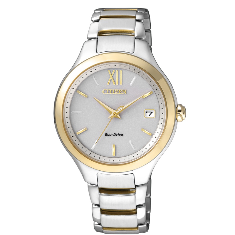 西铁城(CITIZEN)手表女士日本光动能时尚防水不锈钢带女表EO1164-54A