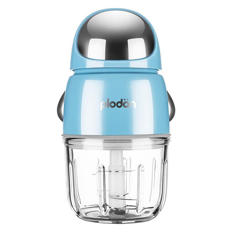 美国浦利顿(PLODON)辅食机婴儿辅食机宝宝迷你绞肉机果泥电动家用多功能料理机搅拌机切碎机神器便携HDD-809浅蓝单