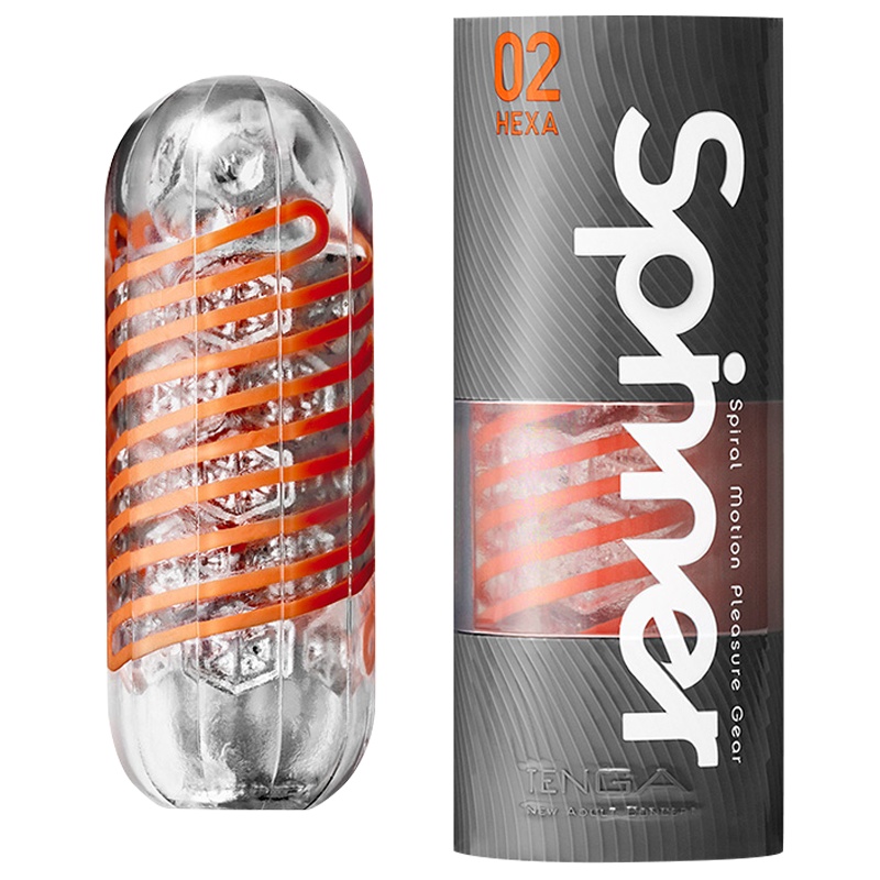 TENGA飞机杯spinner旋吸式自慰杯SPN-002灰色日本进口男性系列男用成人情趣用具自慰器夹吸倒模逼真自营