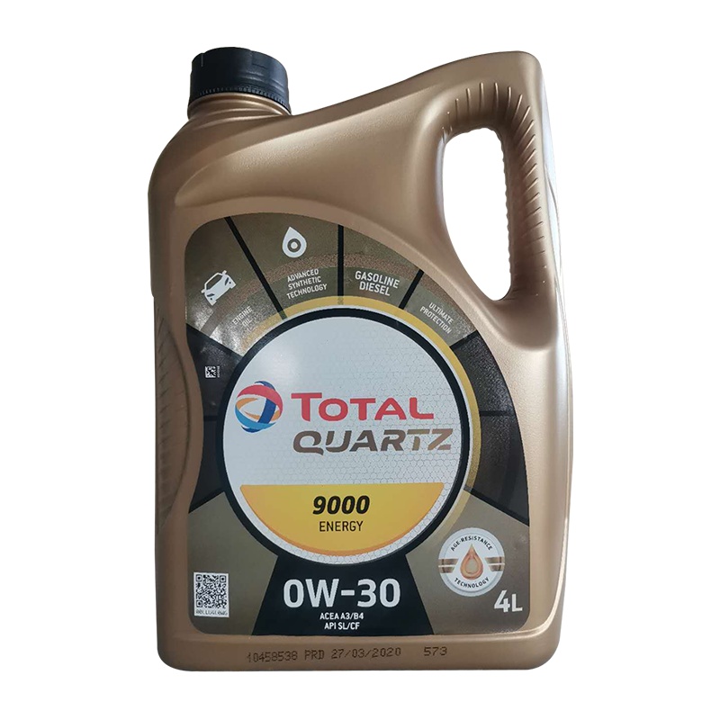 [高性价比]道达尔 极驰9000 Energy全合成机油 0W-30 A3/B4 4L