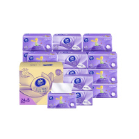 维达(Vinda) 抽 纸 立体美三层108抽*24包 纸 巾 小规格(短幅)(整箱销售)