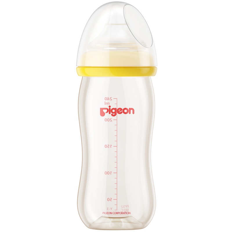 [贝亲官方旗舰店]贝亲宽口径PPSU奶瓶婴儿塑料奶瓶宝宝防摔耐摔奶瓶自带M号奶嘴适合3个月以上宝宝240ml黄色AA75