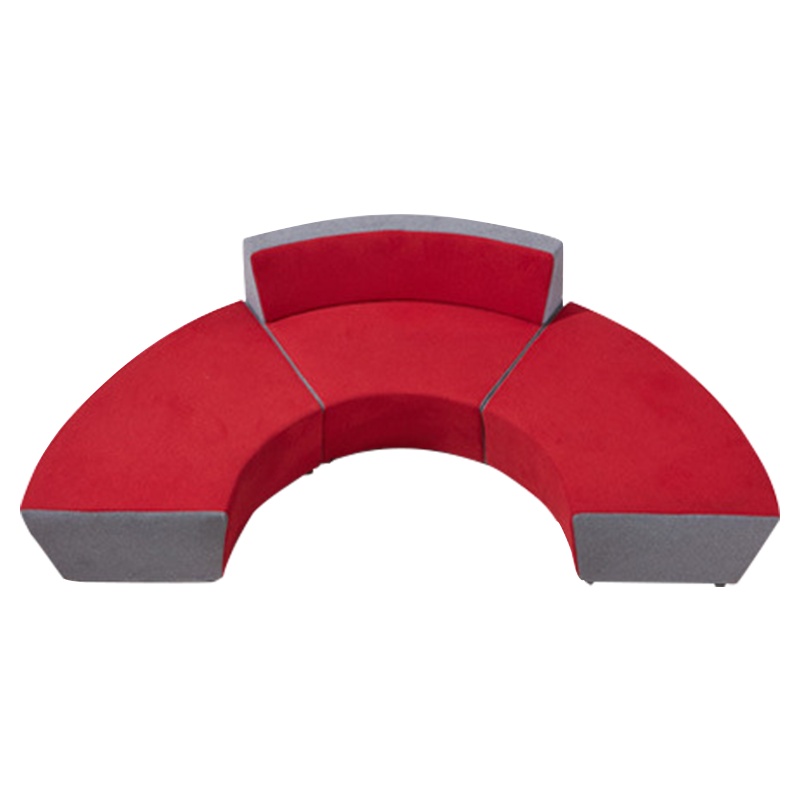 质凡酒店家具大堂沙发 展厅商场沙龙沙发 接待会客园形弧形休闲沙发