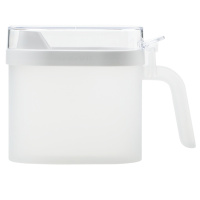 茶花塑料油壶防漏家用装油瓶酱油瓶倒油瓶厨房用品醋壶小油罐[白色]500ML油壶