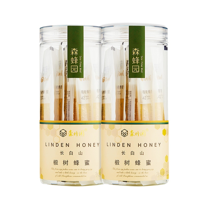 森蜂园长白山椴树便携蜂蜜225g(15gx15条)*3瓶便携袋装蜂蜜小包装蜂蜜