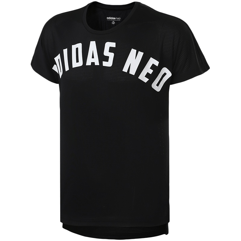 【自营】adidas阿迪达斯NEO男子短袖T恤logo休闲运动服CV6935 3XL CV6935黑色