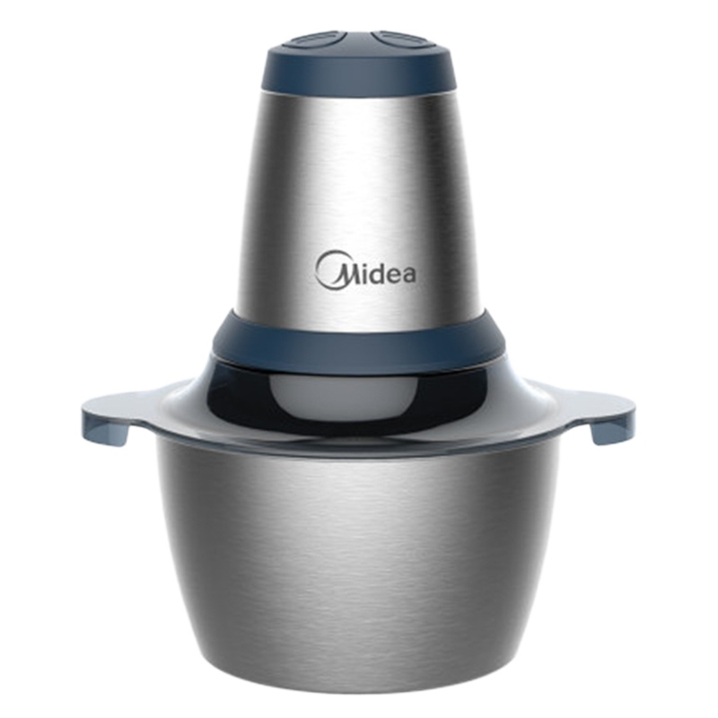 美的 绞肉机 家用 电动 不锈钢 小型 多功能 搅肉 料理机 搅拌机 碎菜 绞馅 2L250W电机,不锈钢机身,双档双