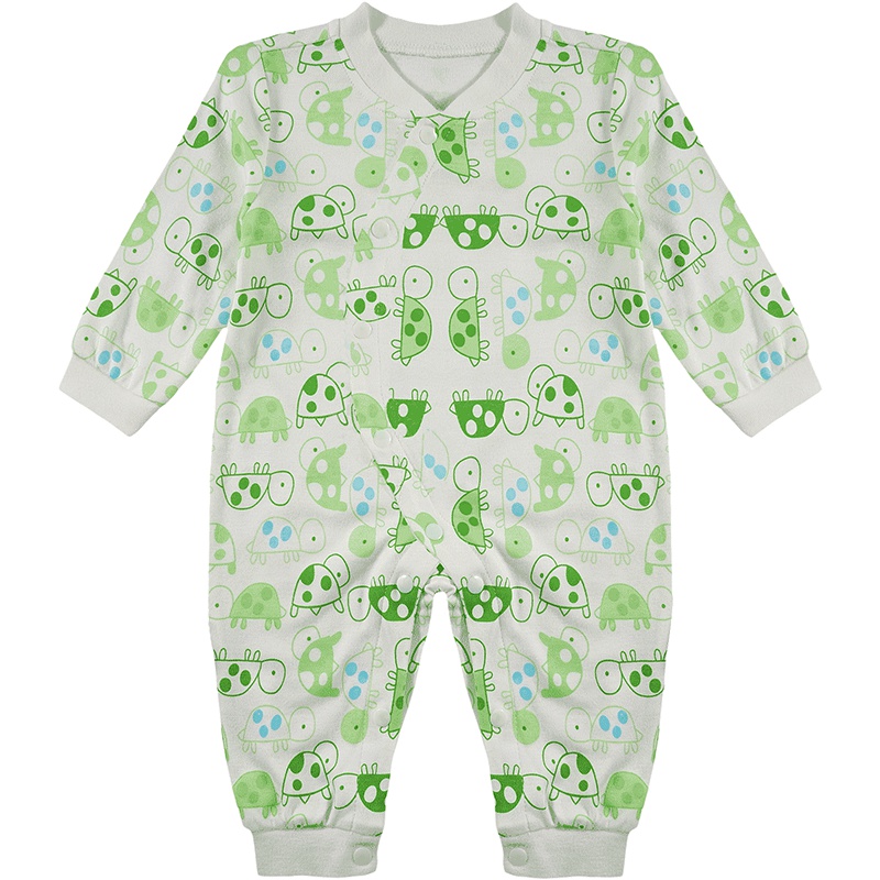 婴姿坊春季草龟漫步系列舒适休闲男童开扣连体衣