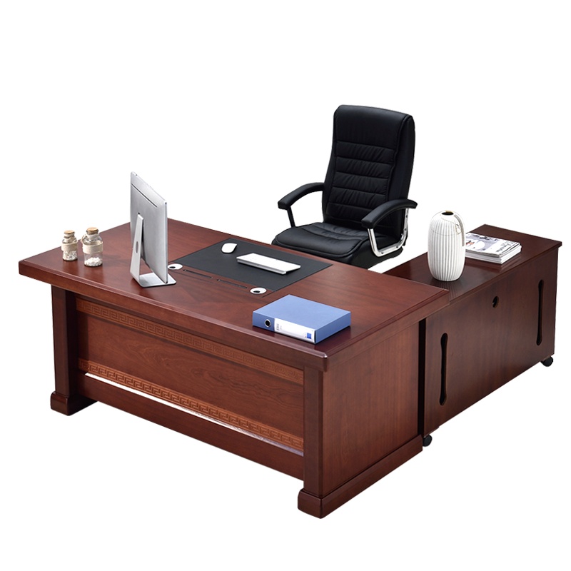 卓澳(ZHUOAO)办公家具老板桌办公桌油漆贴实木皮总裁桌大班台经理桌
