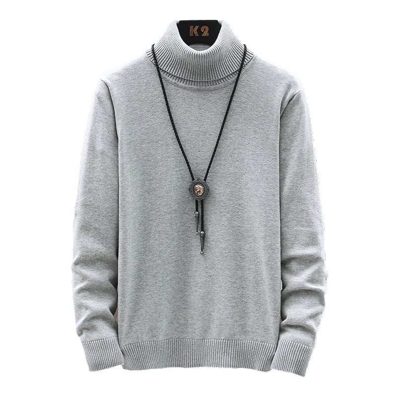 [棉质毛衣]秋冬新款男士毛衣中青年时尚百搭高领男士针织衫套头男士长袖毛衣男士毛衫衣服吉普战车JIPUZHANCHE