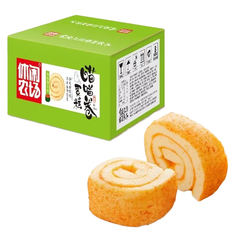 休闲农场喵喵卷肉松海苔味520g整箱 Z