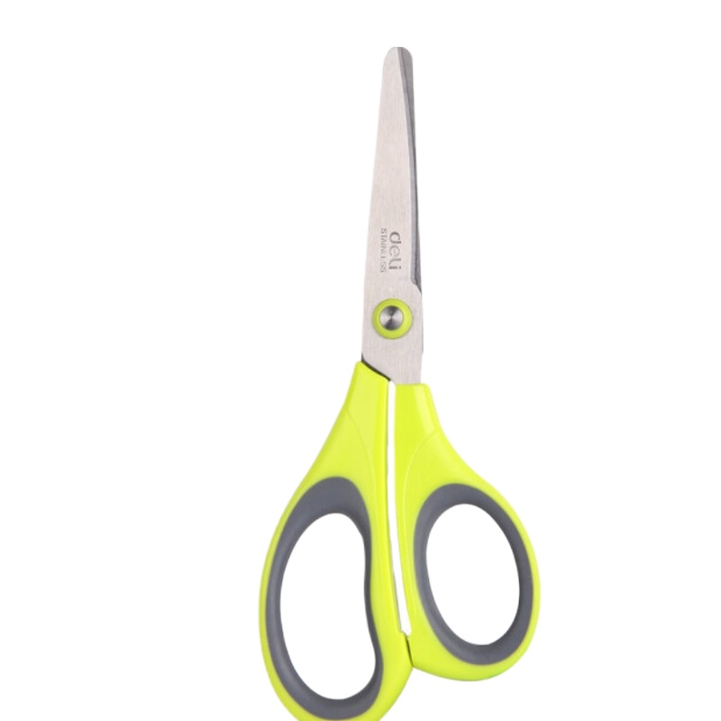 得力 儿童安全剪刀 便携DIY手工剪纸刀 办公剪刀 颜色随机 6049