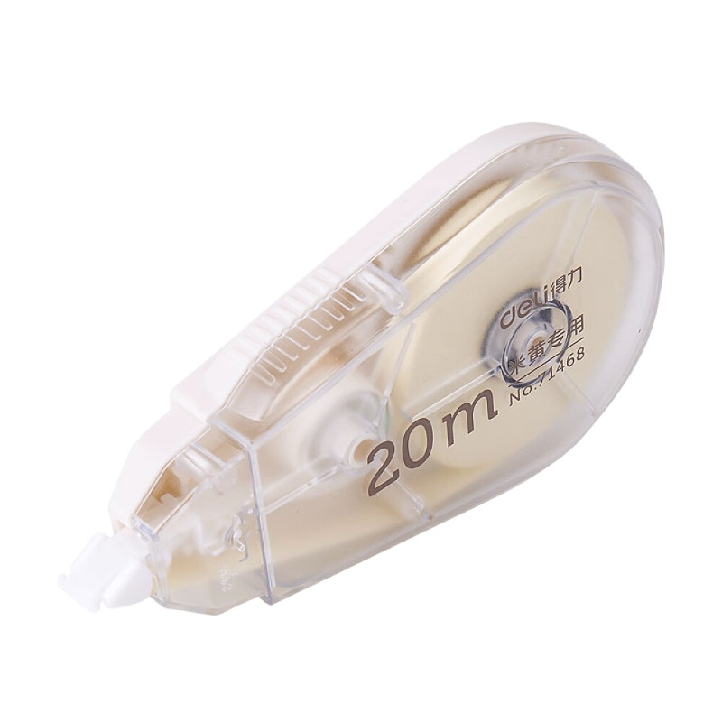 得力(deli)20m米黄带芯修正带 学生涂改带改正带 71468