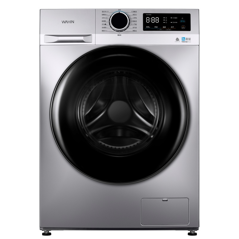 华凌 10公斤直驱变频滚筒洗烘/洗干一体机 真丝柔洗 蒸汽消毒 纤风空气洗 老虎银 HD100X3