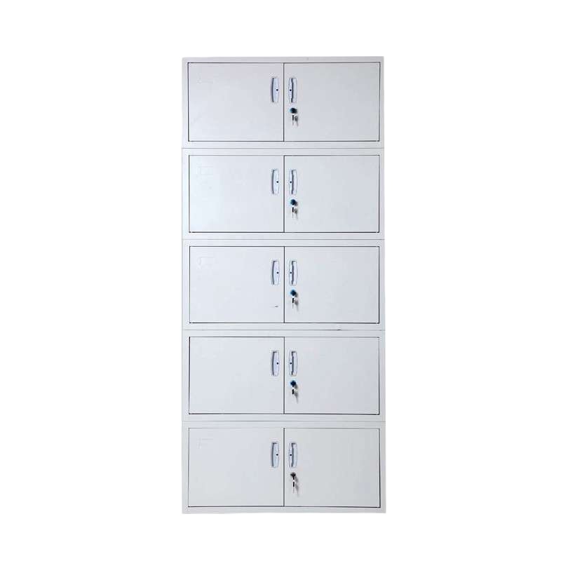 递乐(DiLe)分体五节柜铁皮文件柜五层档案柜办公资料柜带锁财务凭证柜 灰白色(单位:台) 文件柜/橱