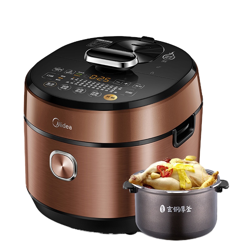 Midea/美的 MY-HT5070P 浓香IH大火力电压力锅5L5升智能变压高压锅饭煲(预售)