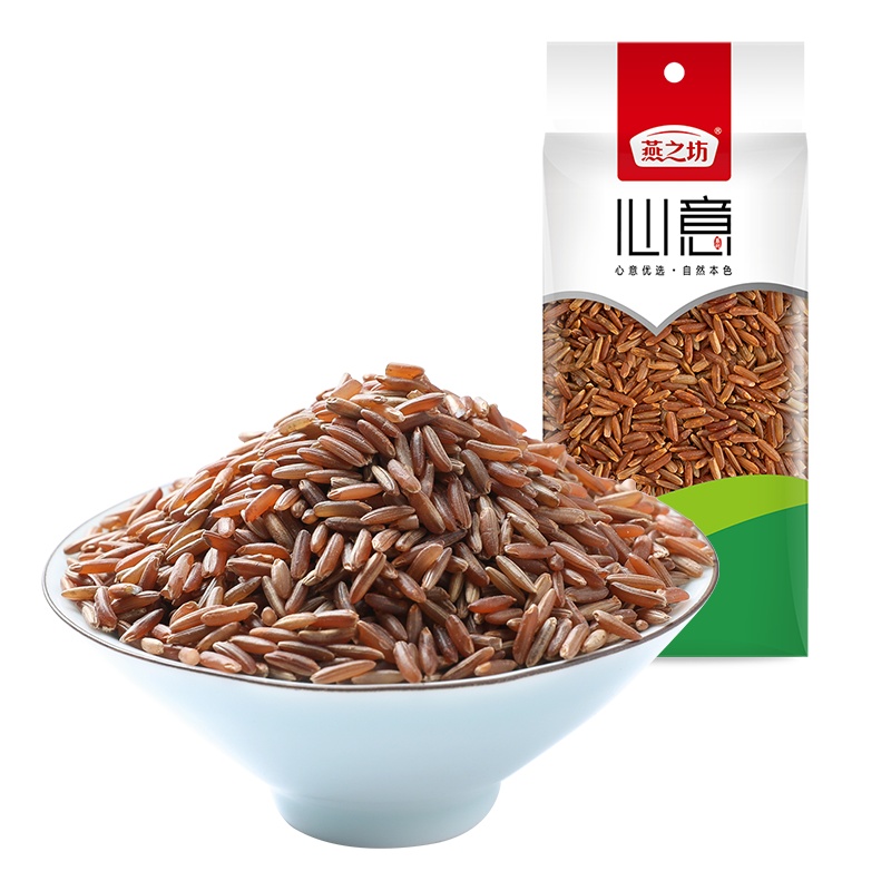 燕之坊月牙红米早餐粥材料新米五谷杂粮糙米袋装430g