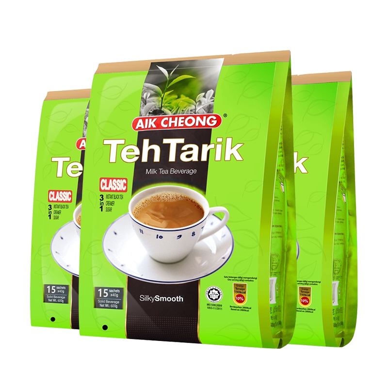 马来西亚原装进口益昌老街香滑奶茶固体冲饮奶茶粉600g*3袋装