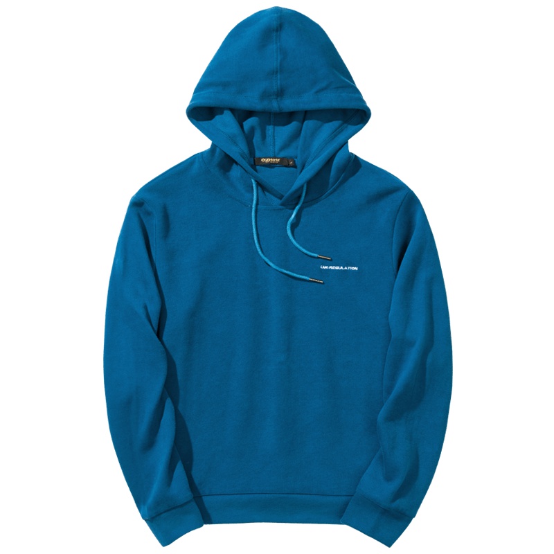 千纸鹤男装2019秋装新款潮流休闲连帽字母刺绣情侣装卫衣15136