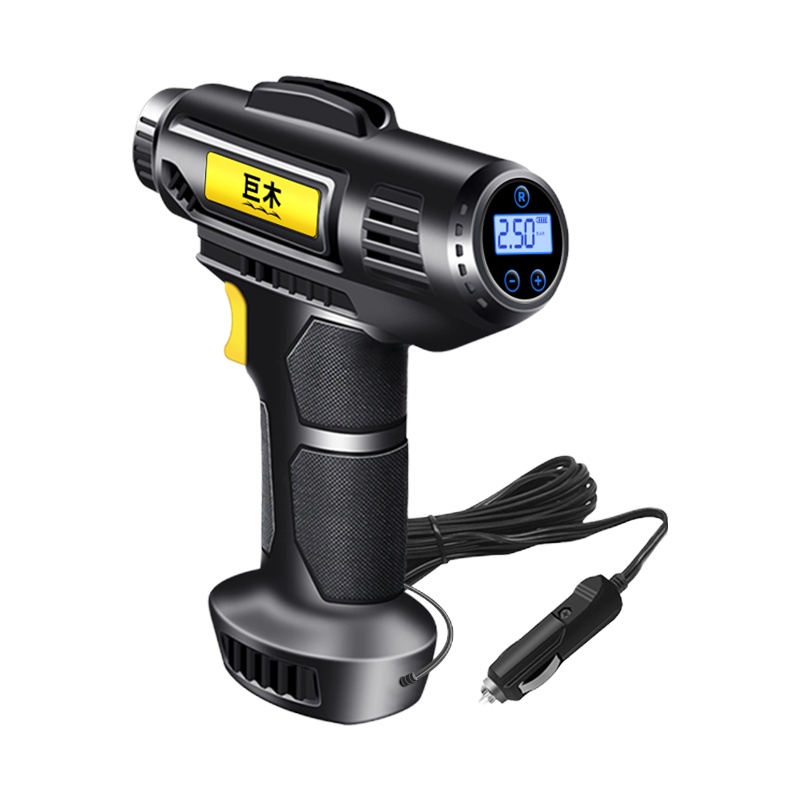 巨木 车载充气泵汽车打气筒带胎压数显便携式手持电动轮胎加气泵