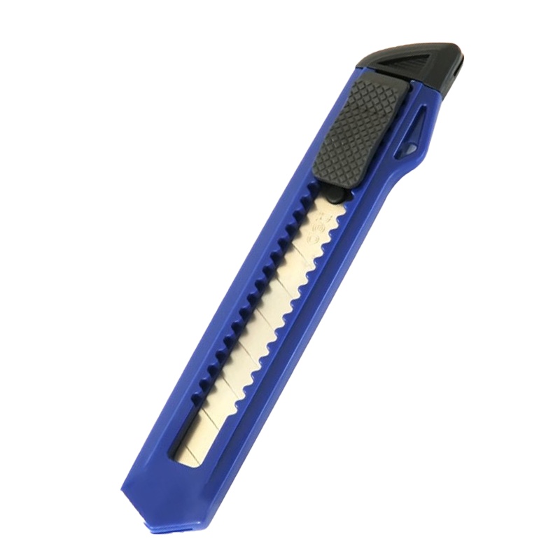 得力(deli) 2001 大号美工刀 裁纸刀可换刀片 蓝色 24把