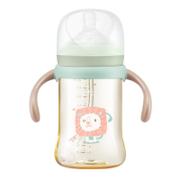 babycare婴儿奶瓶ppsu耐摔新生儿宽口径宝宝硅胶吸管奶瓶防胀气 淡藻绿300ml 1730
