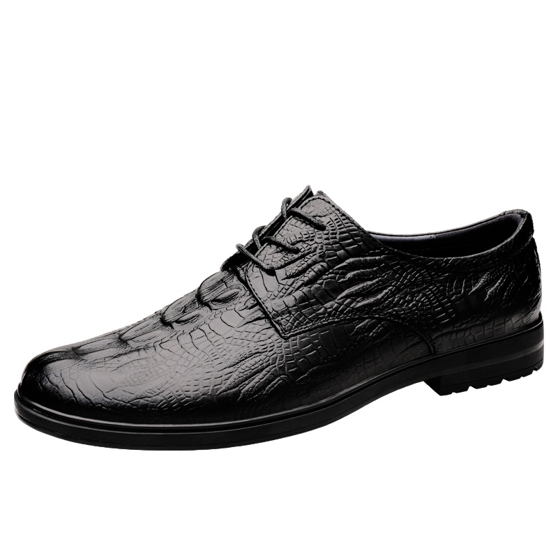 Rock Fairwhale洛克华菲男鞋夏季小皮鞋真皮透气男士英伦风商务正装上班45码休闲鞋