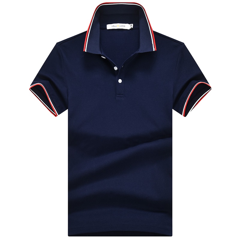 雅鹿男装T恤男商务休闲条纹翻领POLO衫T1108