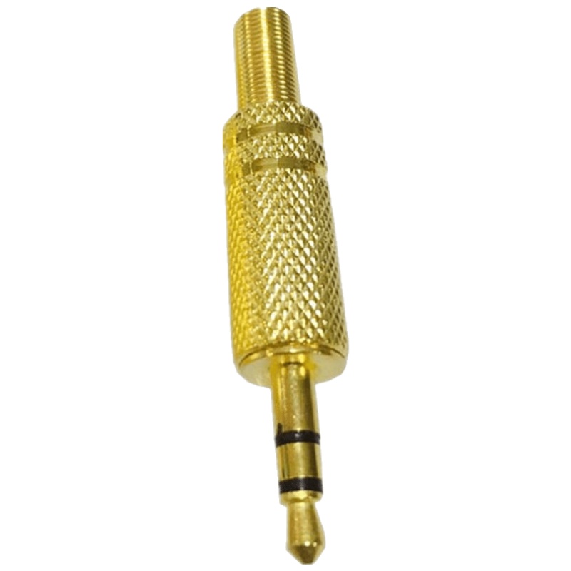 汐岩3.5mm耳机插头 立体声道 电脑音响音频头 焊接接线头镀金