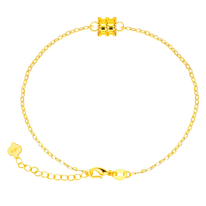 ZHAO LIANG 兆亮珠宝 5G系列黄金手链999足金光面转运珠手链女士送礼小蛮腰