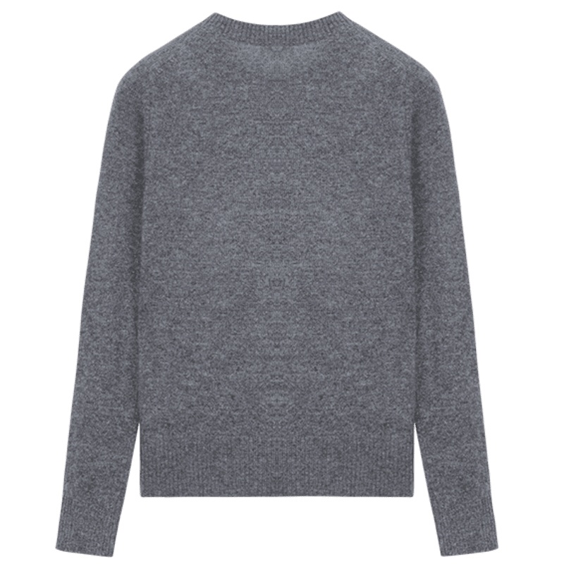 ERDOS 20圆领装饰提花拼色设计印花羊绒衫针织衫