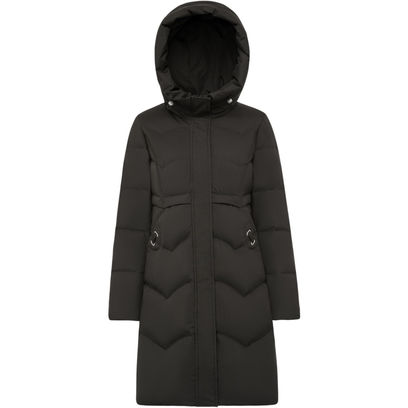 波司登2020年中长款保暖防寒修身立领连帽羽绒服B00145178Q