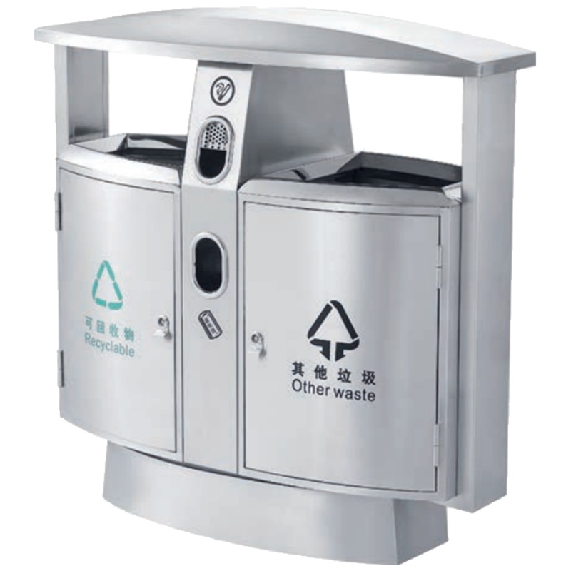 永耀YONNYO分类环保垃圾桶户外垃圾箱果皮箱公园收集桶双桶垃圾桶HM94198