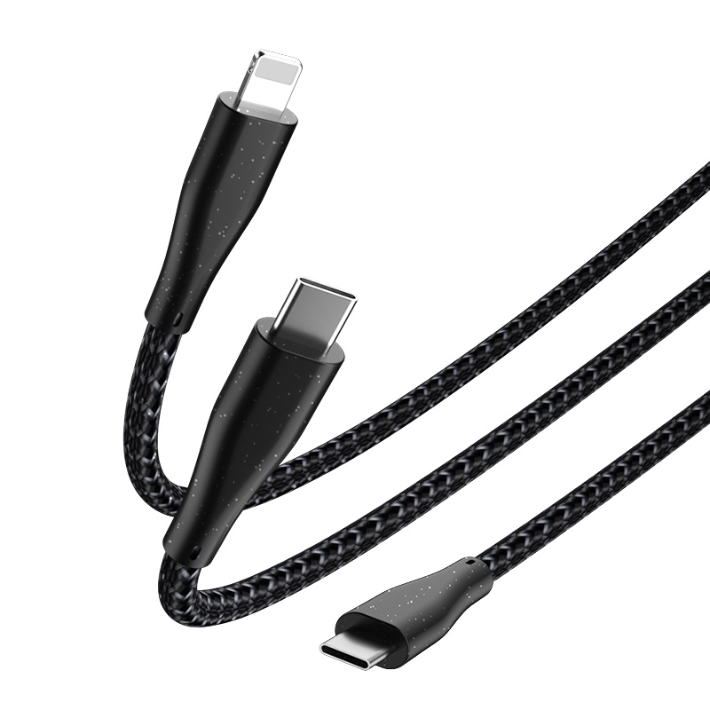 苏宁宜品数据线三合一充电线一拖三type-c通用苹果OPPO安卓vivo华为iPhone数据线