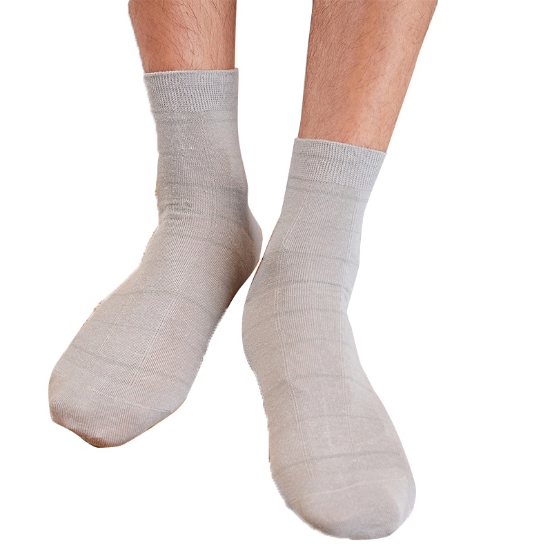 雅戈尔/汉麻世家秋冬新品男士棉麻混纺防臭透气轻薄商务中袜456EQP