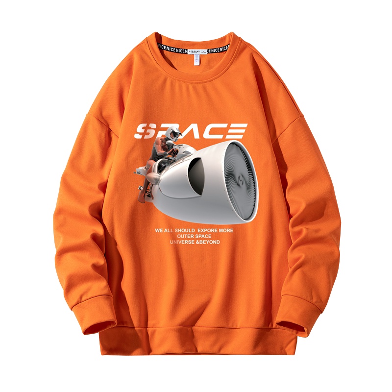 DEBRAND秋冬季新款长袖圆领男卫衣男士外套男装新款印花上衣T恤男